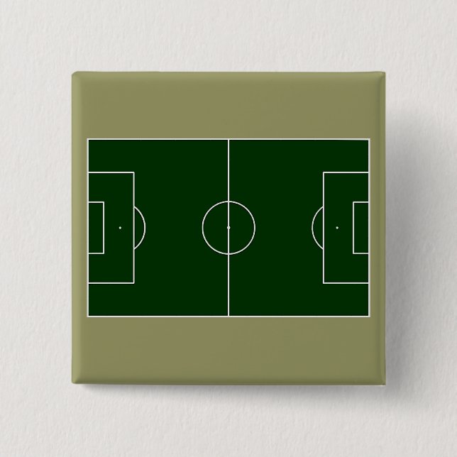 green football stadium 15 cm square badge (Front)