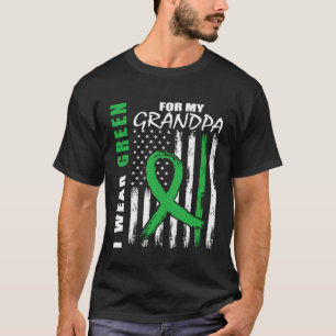 Green For My Grandpa Kidney Disease Awareness USA T-Shirt