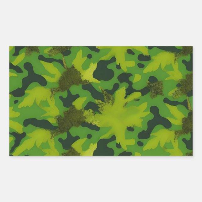 Green Forest Camo Sticker Ammo Can Storage Bin (Front)