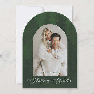 Green forest Christmas Design Holiday Card