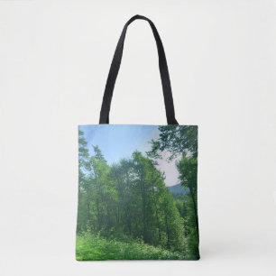Green Forest Landscape Photography Tote Bag