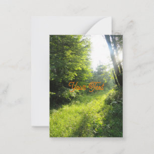 Green Forest Meadow Custom Card