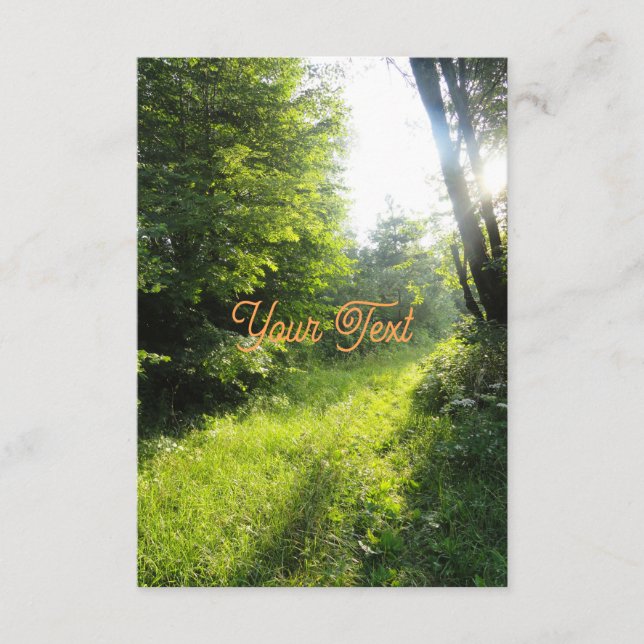 Green Forest Meadow Custom Enclosure Card (Front)