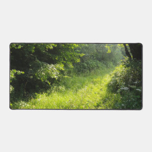 Green Forest Meadow Desk Mat