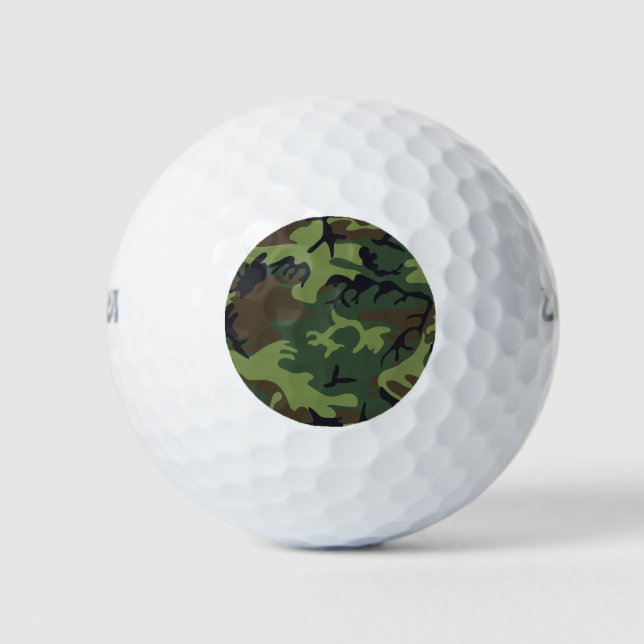 Green Forest Military Camo Golf Balls (Front)