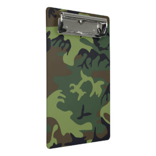 Green Forest Military Camo Mini Clipboard