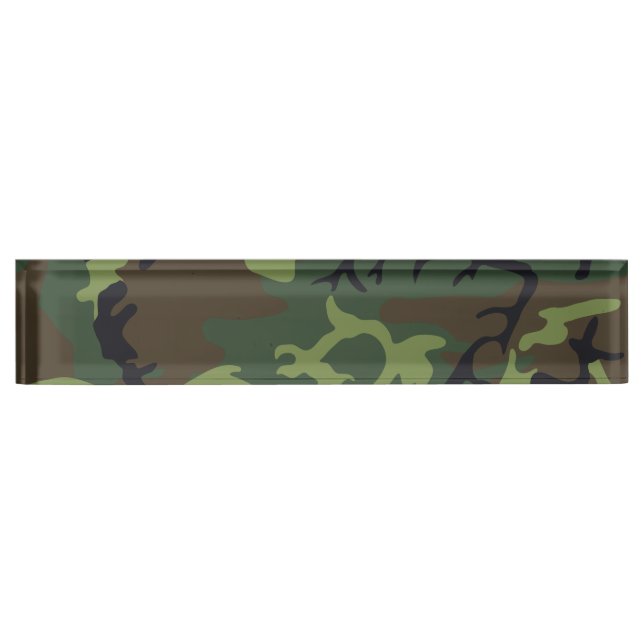 Green Forest Military Camo Nameplate (Front)