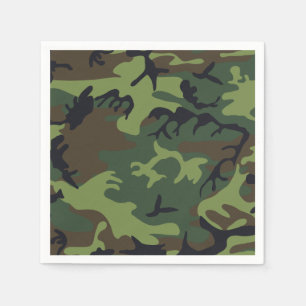 Green Forest Military Camo Napkin