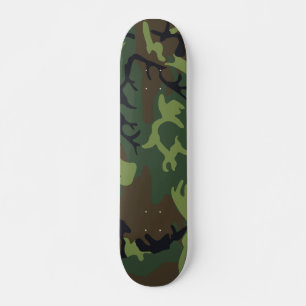 Green Forest Military Camo Skateboard