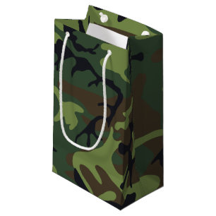 Green Forest Military Camo Small Gift Bag
