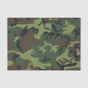 Green Forest Military Camo Tissue Paper