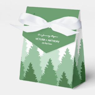 Green Forest Range Woodland Wedding Favour Box