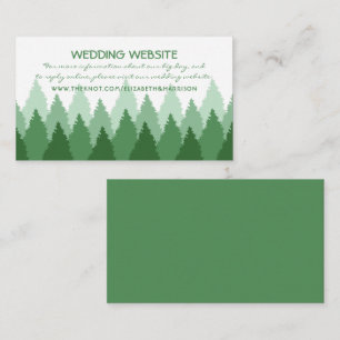 Green Forest Range Woodland Wedding Website Enclosure Card