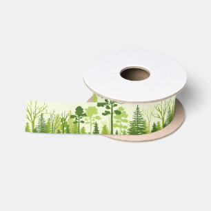 Green Forest ribbon Satin Ribbon