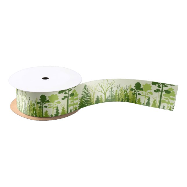 Green Forest ribbon Satin Ribbon (Spool)