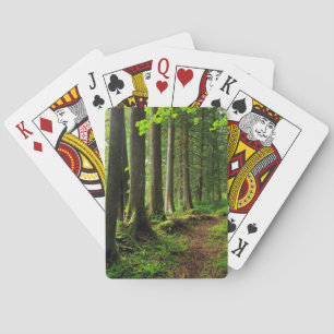 Green Forest Trail Scenic Playing Cards