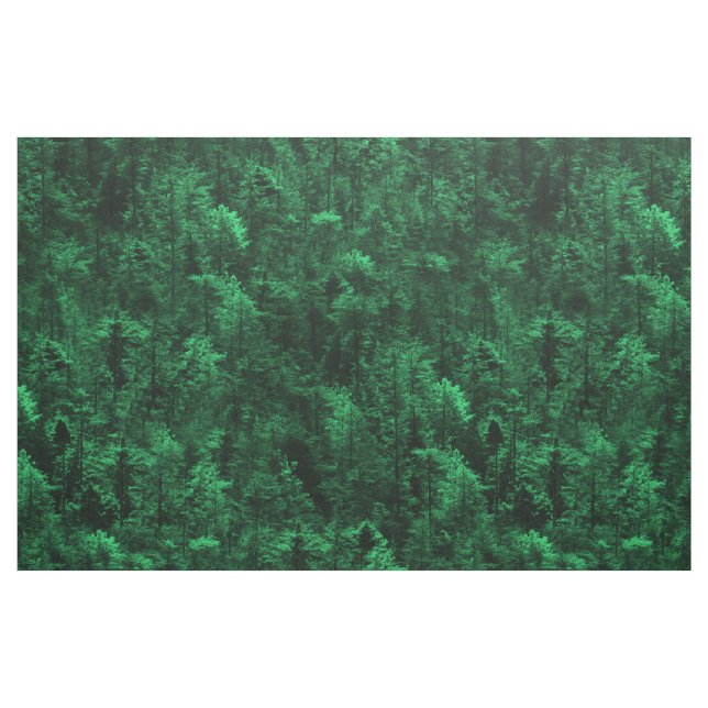 Green forest trees repeating pattern fabric (Fat Quarter)