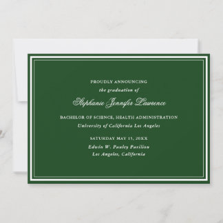 Green Formal Graduation Announcement