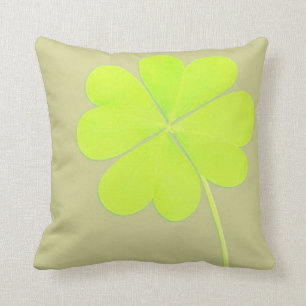 Green Four Leaf Clover Cushion