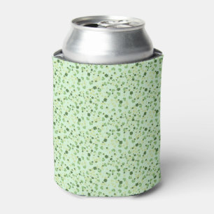 Green Four Leaf Clovers St Patricks Day Can Cooler