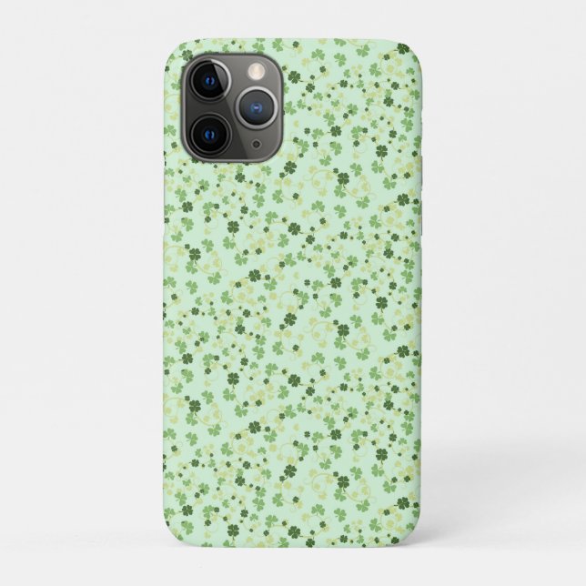Green Four Leaf Clovers St Patricks Day Case-Mate iPhone Case (Back)