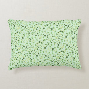 Green Four Leaf Clovers St Patricks Day Decorative Cushion