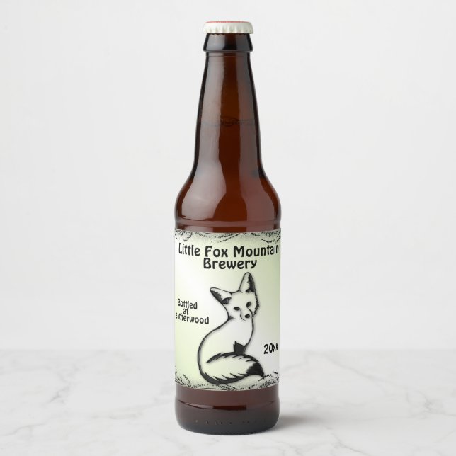 Green Fox Beer Label (Front)