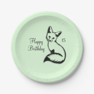 Green Fox   Paper Plate
