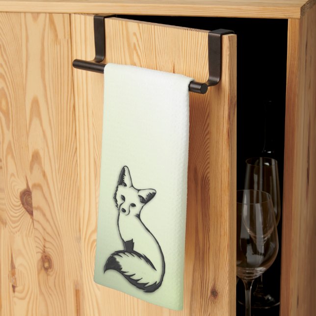 Green Fox   Tea Towel (Thirds Fold)