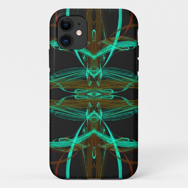 Green Fractal iPhone 5 Case-Mate Barely There Case (Back)