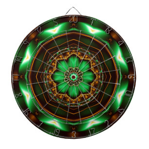 Green fractal’s ornament dartboard