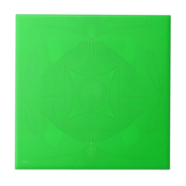Green fractal tile Piece 4 of 6 (Front)