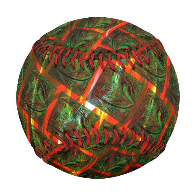 'Green framed eyes', scratches or red grid. Baseball (Front)