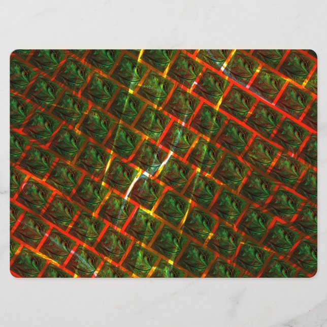 'Green framed eyes', scratches or red grid. Menu (Front)