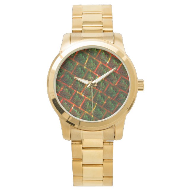 'Green framed eyes', scratches or red grid. Watch (Front)