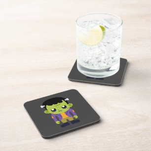 Green Frankenstein Monster Halloween Coaster