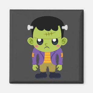 Green Frankenstein Monster Halloween Magnet