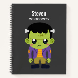 Green Frankenstein Monster Halloween Notebook