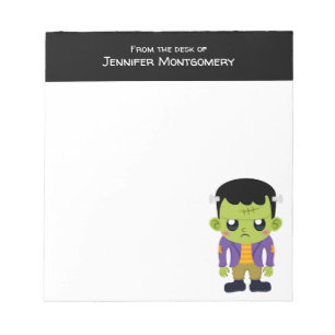 Green Frankenstein Monster Halloween Notepad