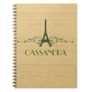 Green French Flourish Notebook