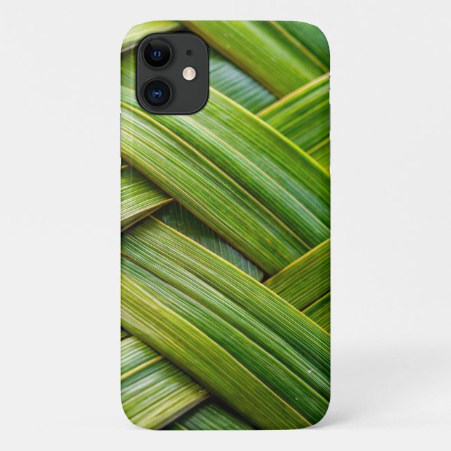 Green Fresh Bamboo Weave  Case-Mate iPhone Case (Back)