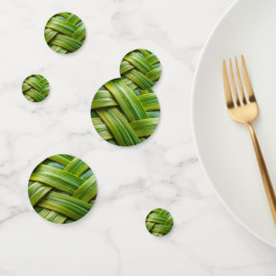 Green Fresh Bamboo Weave Confetti