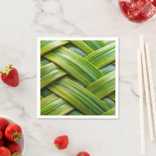 Green Fresh Bamboo Weave  Napkin