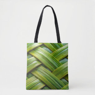 Green Fresh Bamboo Weave  Tote Bag