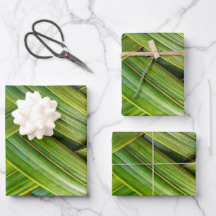 Green Fresh Bamboo Weave  Wrapping Paper Sheet