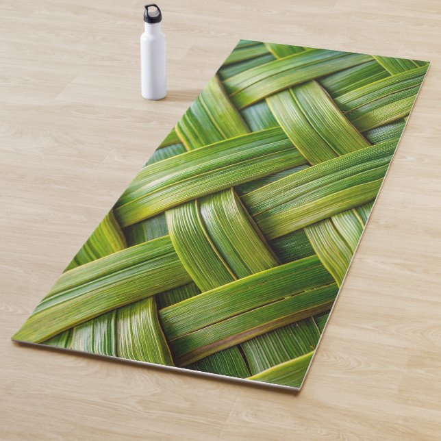 Green Fresh Bamboo Weave  Yoga Mat (In Situ)