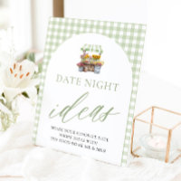 Green Fresh Off The Market Date Night Ideas Sign