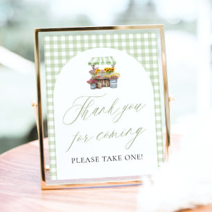 Green Fresh Off The Market Thank you for coming Poster