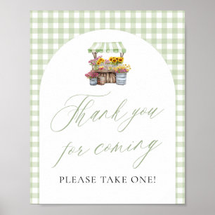 Green Fresh Off The Market Thank you for coming Poster