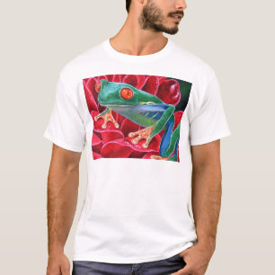 Green Frog Animal Art Painting - Multi T-Shirt